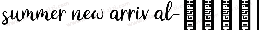 summer new arriv al字体转换